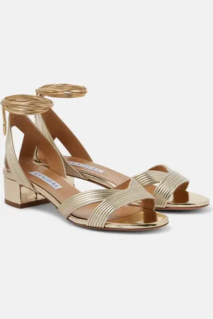 Aquazzura Sandali Ari 35 in pelle metallizzata