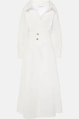 Altuzarra Abito midi Isabela in misto cotone