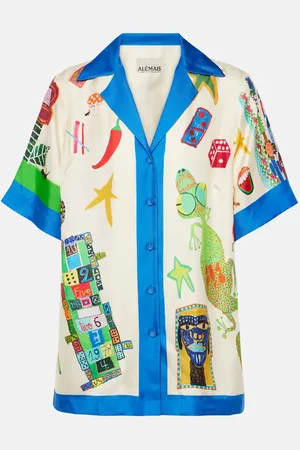 ALÉMAIS Alémais Camicia Rollers in seta con stampa