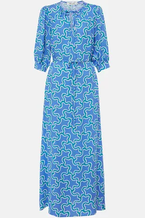 Diane von Furstenberg Abito lungo Drogo con stampa