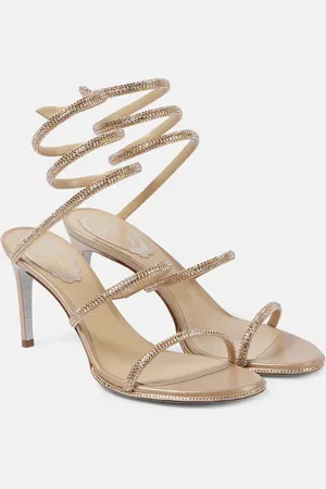 RENE CAOVILLA Sandali Cleo 80 in raso con cristalli