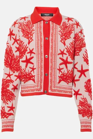 VERSACE Cardigan Barocco Sea in jacquard
