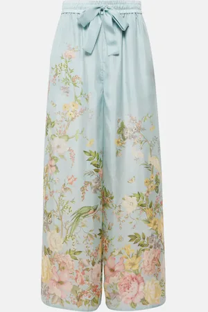 ZIMMERMANN Pantaloni a palazzo Waverly in seta