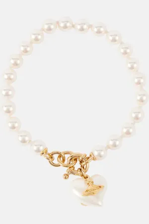 Vivienne Westwood Bracciale Sheryl placcato in oro con perle bijoux