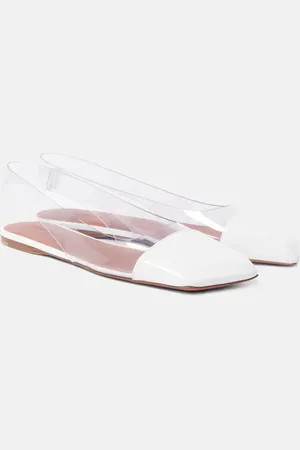 Amina Muaddi Ballerine slingback Ane Glass in PVC