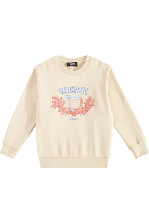 VERSACE Felpa in jersey di cotone con logo