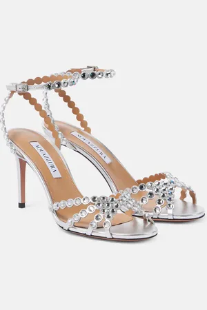 Aquazzura Sandali Tequila 85 in pelle con cristalli