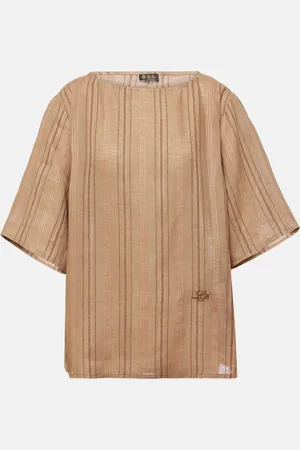 Loro Piana Top Mara in lino a righe
