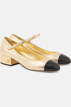 Miu Miu Pumps Mary Jane in pelle metallizzata