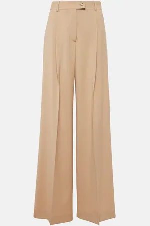 Sportmax Pantaloni in lana a gamba larga