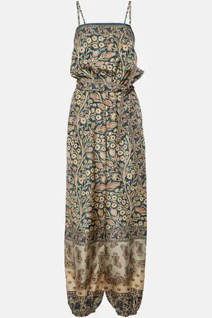 Loro Piana Jumpsuit Hede in seta con stampa