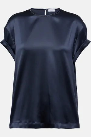 Brunello Cucinelli T-shirt in misto seta