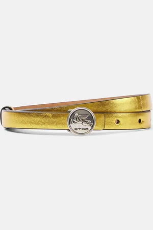Etro Cintura 15mm in pelle metallizzata