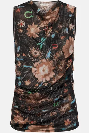 Dorothee Schumacher Top Sheer Flowers con stampa