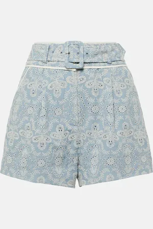 VERONICA BEARD Shorts Hobbes in cotone a vita alta