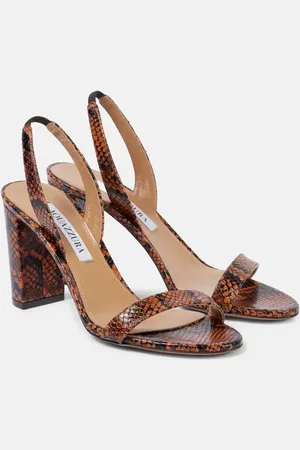 Aquazzura Sandali slingback 85 in pelle con stampa
