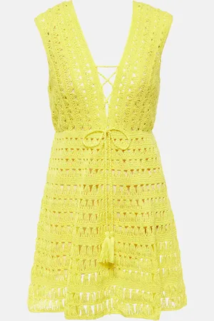 ANNA KOSTUROVA Miniabito Bianca in crochet di cotone