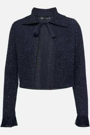 Oscar de la Renta Giacca in tweed di misto cotone