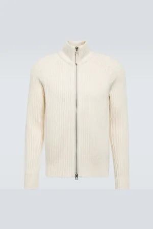 Tom Ford Cardigan in lana e cashmere a coste
