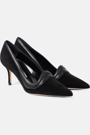 Manolo Blahnik Pumps Ajarafa 70 in suede e pelle