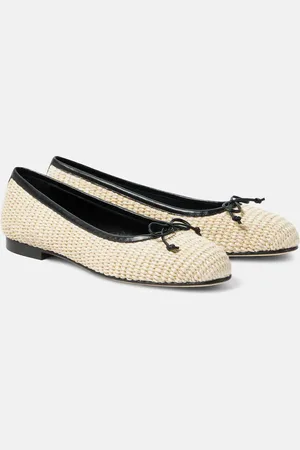 Manolo Blahnik Ballerine Veralli in rafia