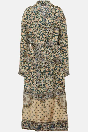 Loro Piana Cappotto Landry in seta con stampa
