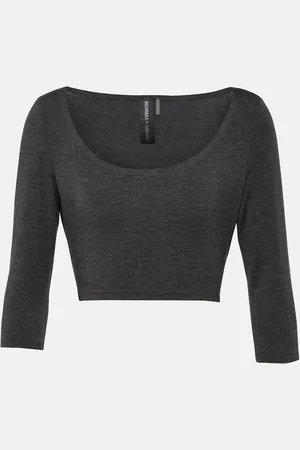 Norma Kamali Top cropped in jersey