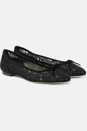Manolo Blahnik Ballerine Verizzo in pizzo floreale