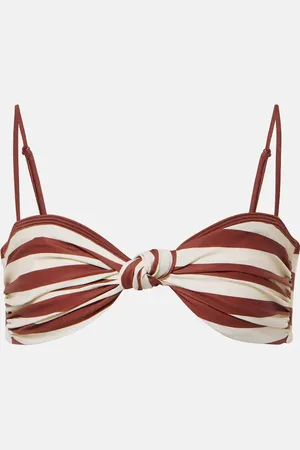 JOHANNA ORTIZ Top bikini a righe