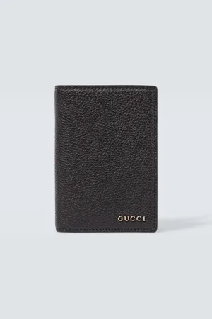 Gucci Porta passaporto in pelle con logo