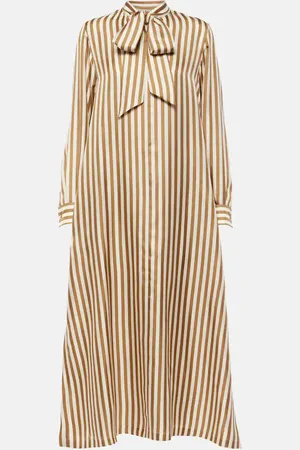 Max Mara Abito lungo Faesite in twill di seta