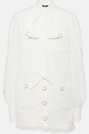 Balmain Miniabito in misto cotone con fiocco