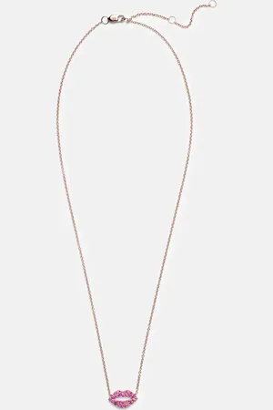 Collana Scarlett Kiss in rosa 14kt con zaffiri rosa