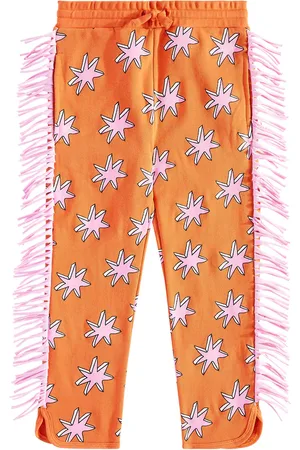 Stella McCartney Pantaloni sportivi in cotone con frange