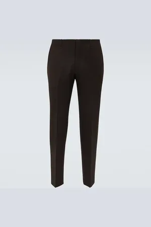 Prada Pantaloni da abito in gabardine di lana