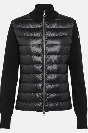 Moncler Cardigan in lana con imbottitura