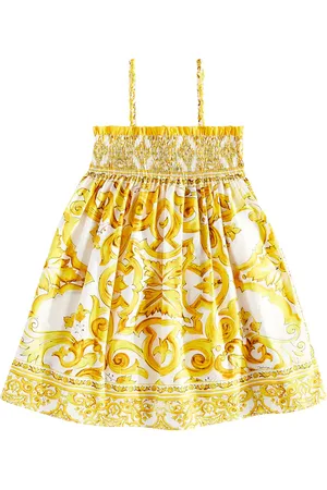 Dolce & Gabbana Abito in popeline di cotone con stampa