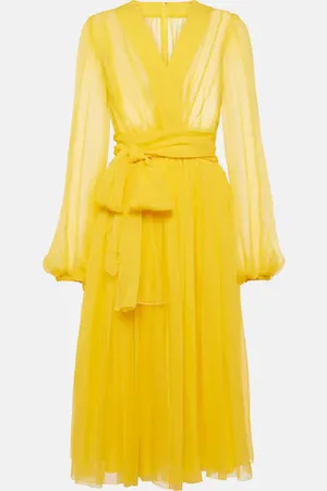 Dolce & Gabbana Abito midi in chiffon di seta