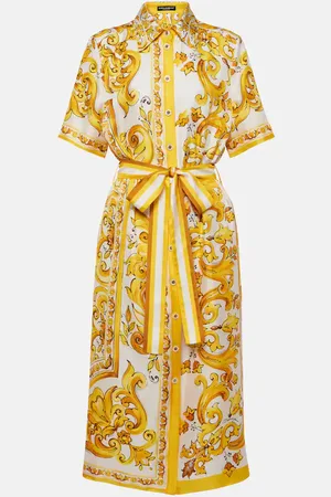 Dolce & Gabbana Abito chemisier Majolica in seta