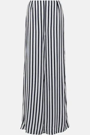 Staud Pantaloni a gamba larga Luke a righe