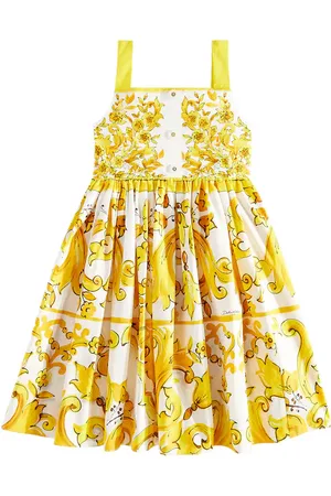 Dolce & Gabbana Abito Majolica in popeline di cotone