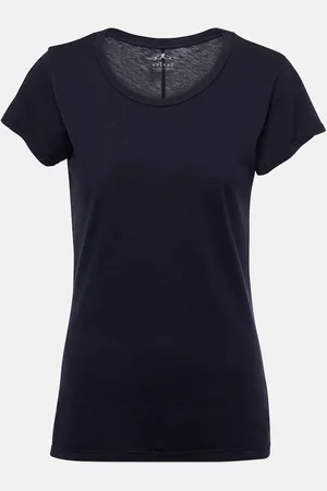 Velvet T-shirt Odelia in cotone