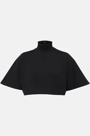 Alaïa Alaïa Top cropped in jersey di cotone