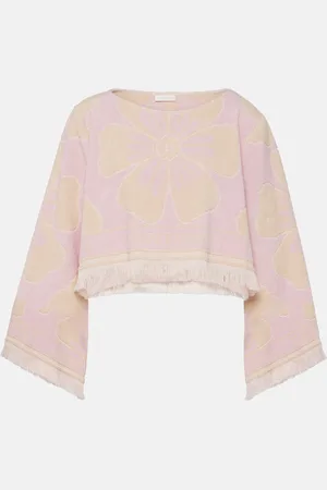 ZIMMERMANN Top cropped Pop in spugna di cotone