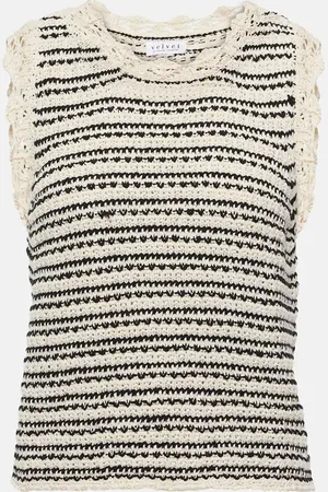 Velvet Top Sophie in misto cotone a righe
