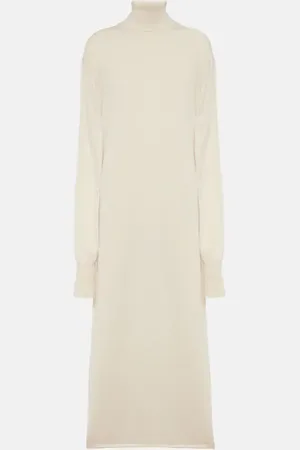 Jil Sander Abito midi in maglia di cashmere