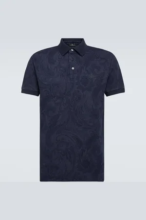 Etro Polo in cotone con stampa paisley