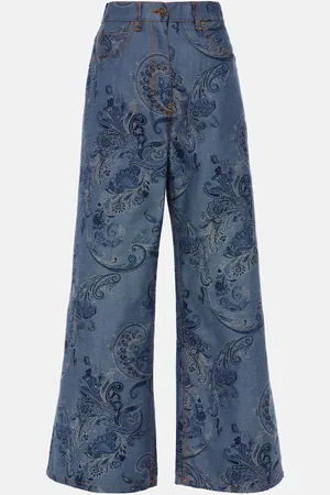 Etro Jeans a gamba larga in jacquard
