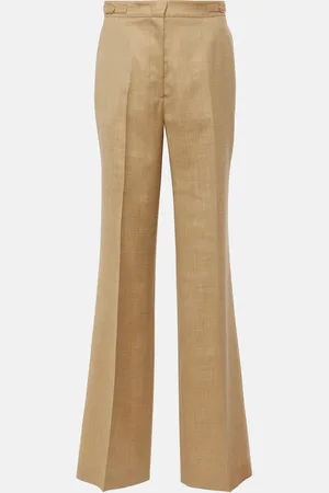 GABRIELA HEARST Pantaloni flared in lana, seta e lino