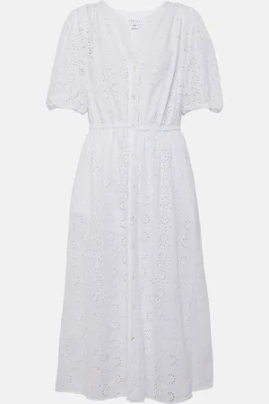 Velvet Abito midi in cotone sangallo